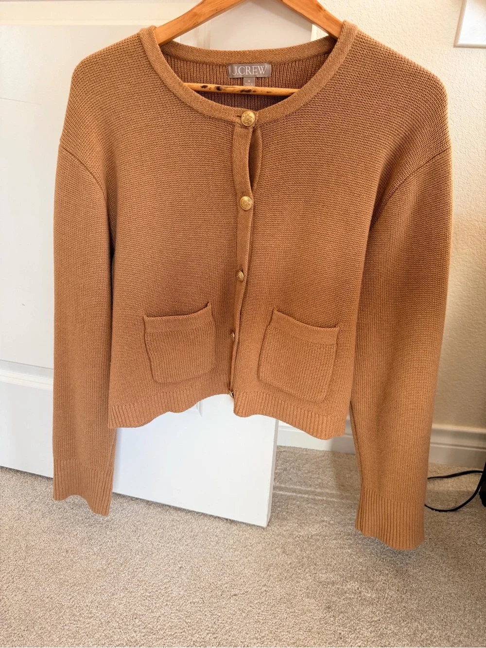 J. Crew Women's Camel Lady Sweater in Camel Cardigan